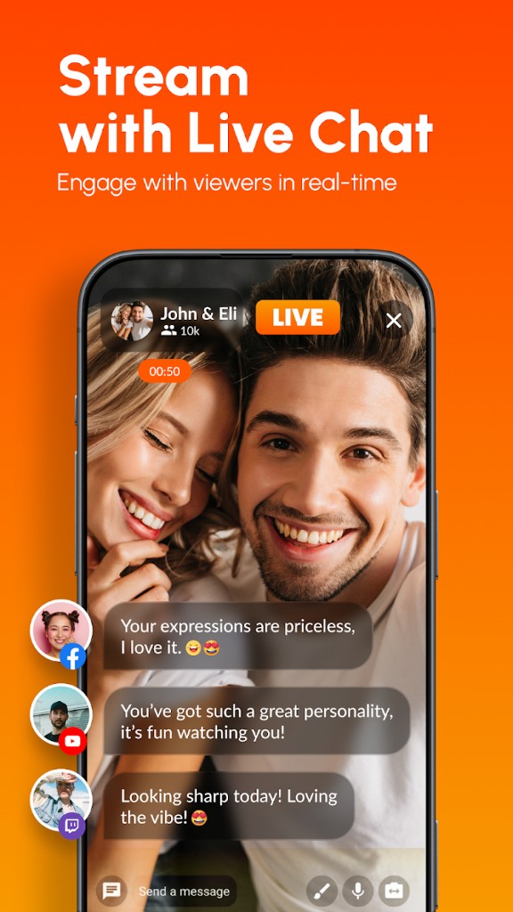 Stream with Live Chat